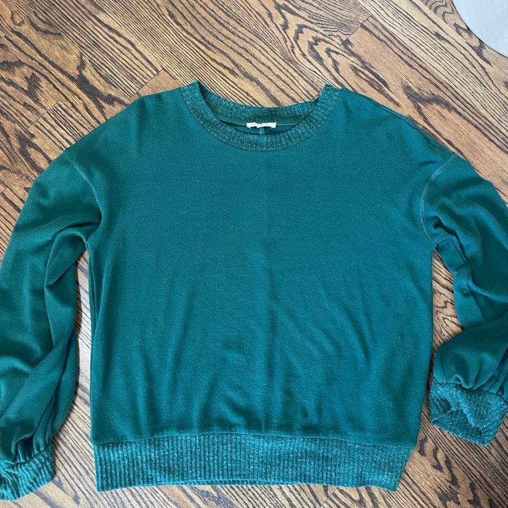 Umgee oversized green sweater boutique crewneck L